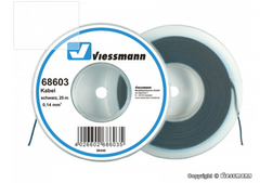 Viessmann 68603, Kabel auf Abrollspule 0,14 mm², schwarz, 25 m