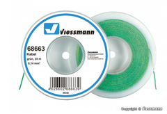 Viessmann 68663, Kabel auf Abrollspule 0,14 mm², grün, 25 m