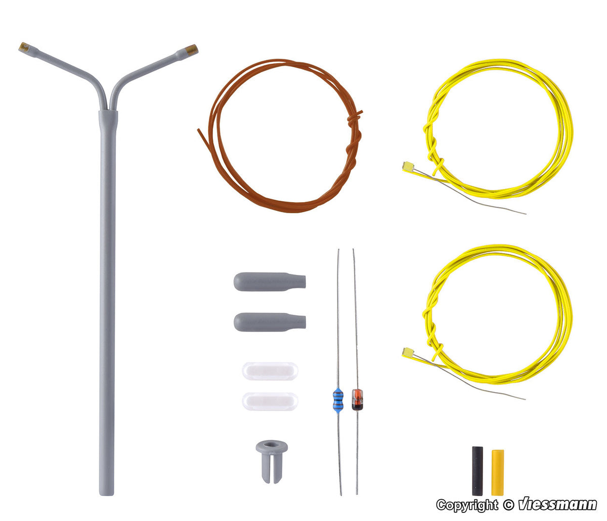 Viessmann 6923, Peitschenleuchte, doppelt, Bausatz / TT