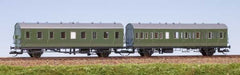 Schirmer, 70005, 2er Set Einheits-Abteilwagen, DR, Ep.III
