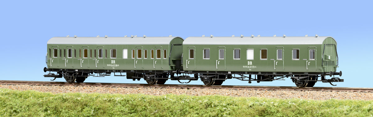 Schirmer, 70007, 2er Set Einheits-Abteilwagen, DR, Ep.IV