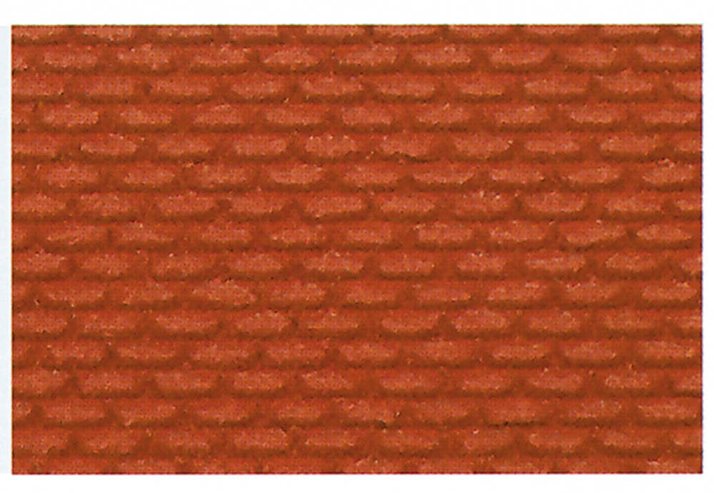 HEKI 70032 Ziegelsteinmauer, 2 Stück / H0 - TT
