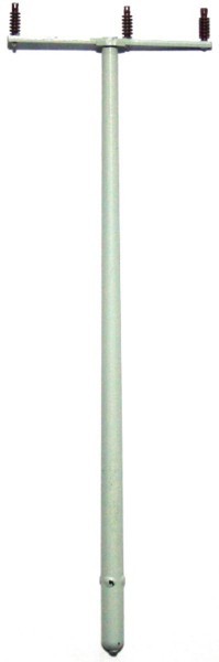 Hädl 716002, Betonmast mit Quertraverse stehende Isolatoren, 8 Stück, Bausatz / TT