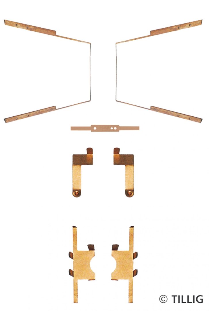 Tillig 76914, Nachrüstsatz Kontakstreifen für Innenbeleuchtung, / H0