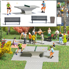 Busch 7843, Action Set - Tischtennis, Bausatz / H0