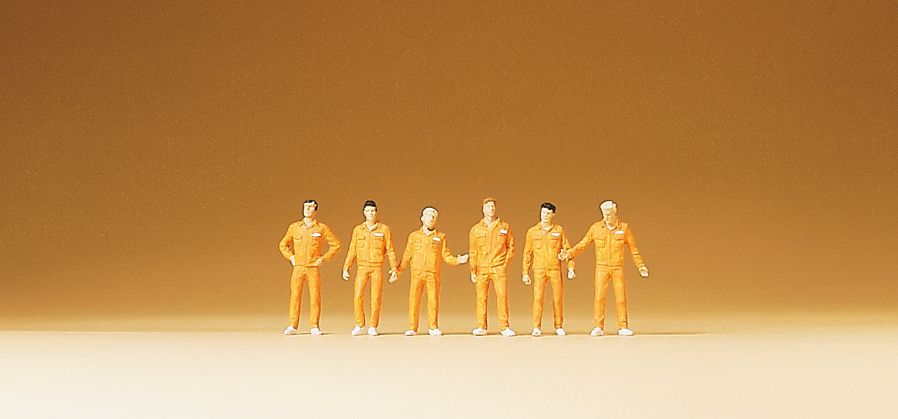 Preiser 79104, Monteure in Overalls, weiß, N / 1:160