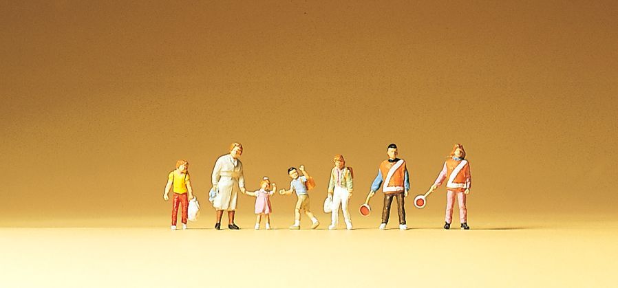 Preiser 79109, Schülerlotsen mit Schulkindern, N / 1:160