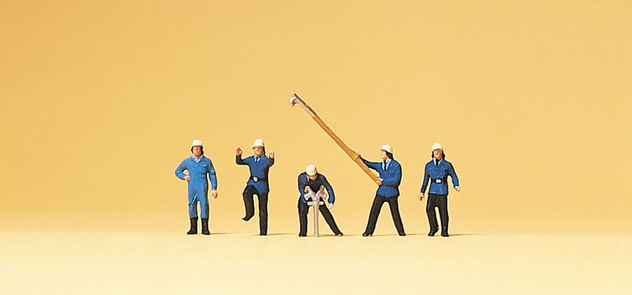 Preiser 79116, Feuerwehrmänner, N / 1:160