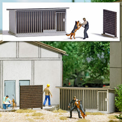 Busch 7969, Aktion-Set: Hundeausbildung, NVA, Polizei, Bausatz, / H0