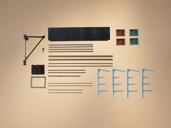 Auhagen 80107, Stangenlager & Wandkran, Bausatz / H0