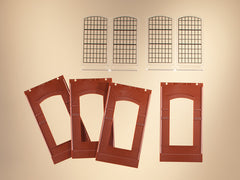 Auhagen, 80510, Wände 2342J rot, Industriefenster E, Bausatz / H0 - BKS