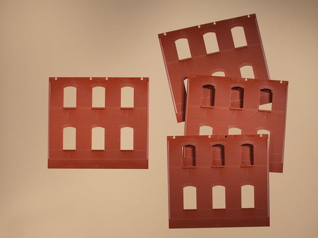 Auhagen, 80514, Wände 2324F rot, Bausatz / H0 - BKS