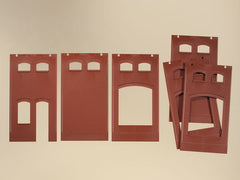 Auhagen, 80519, Wand 2410E, Wände 2410F und Wände 2410H rot, Bausatz / H0 - BKS