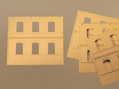 Auhagen, 80601, Wände 2324B gelb, Bausatz / H0 - BKS