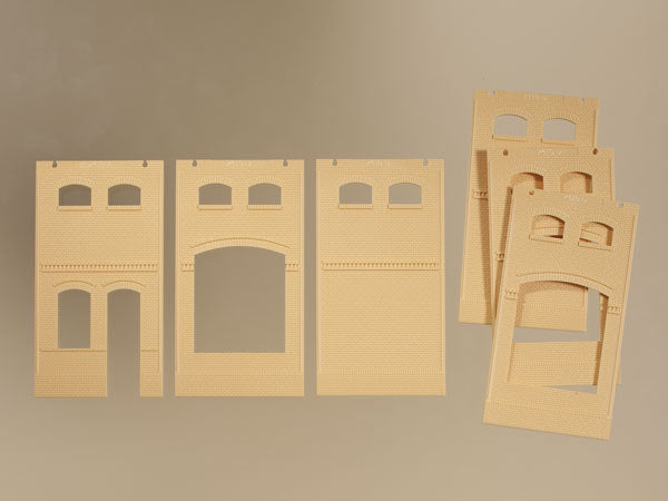 Auhagen, 80620, Wand 2410A, 2410B und 2410D gelb, Bausatz / H0 - BKS