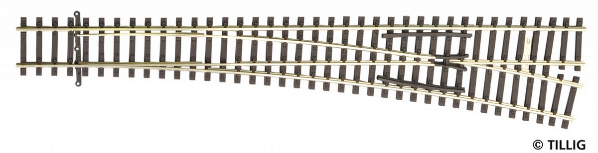 Tillig 83341, Weiche EW3 rechts, 207mm, 12', / TT