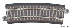 Tillig 83707, gebogenes Bettungsgleis BR22, R353, 15° / TT - H0m