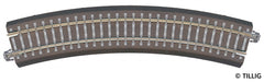 Tillig 83709, gebogenes Bettungsgleis BR11, R310, 30° / TT - H0m