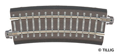 Tillig 83710, gebogenes Bettungsgleis R12, R310, 15° / TT - H0m