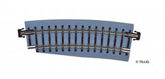 Tillig 83732, Bettungsgleis gebogenes Pass-Stück R310-353/15°, / TT - H0m