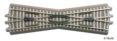 Tillig 83760, Kreuzung Bettungsgleis, 166mm, 15°, / TT - H0m