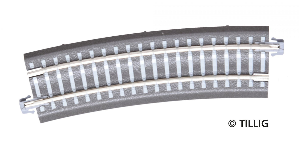Tillig 83771, Bettungsgleis BR 32: Gebogenes Gleis, R 396 mm/15°, / TT - H0m