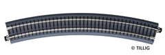 Tillig 83780, Bettungsgleis braun-BR 31:Gebog. Gleis,R 396 mm/30°,/TT - H0m