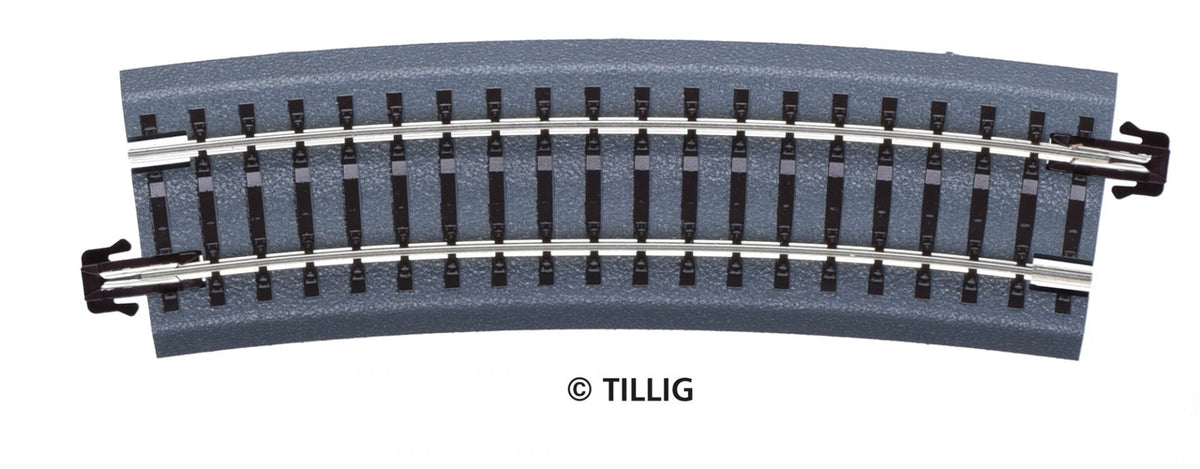 Tillig 83781, Bettungsgleis BR 32: Gebogenes Gleis, R 396 mm/15°, / TT - H0m