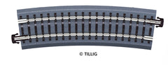 Tillig 83781, Bettungsgleis BR 32: Gebogenes Gleis, R 396 mm/15°, / TT - H0m