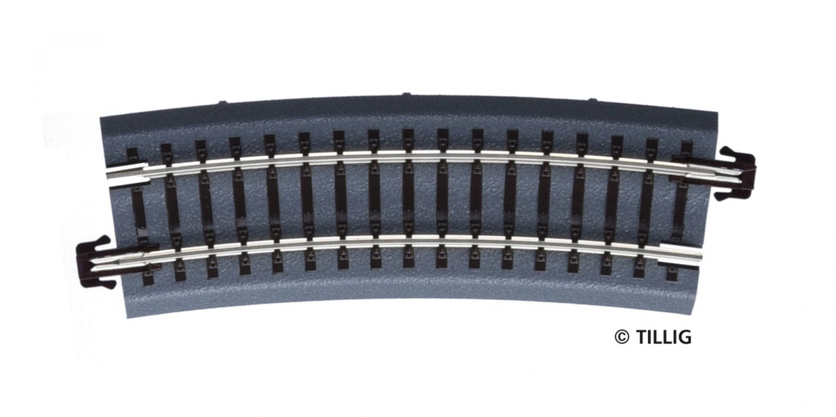 Tillig 83782, Bettungsgleis BR 3-ü: Gebog.Gleis, R 346 mm/15°  / TT - H0m