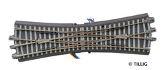 Tillig 83790, Doppelkreuzungsweiche mit Antrieb, Bettungsgleis grau / TT - H0m
