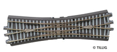 Tillig 83792, Doppelkreuzungsweiche ohne Antrieb, Bettungsgleis grau / TT - H0m