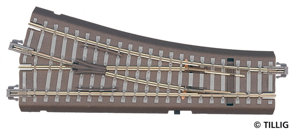 Tillig 83816, Hand - Bettungsweiche rechts, 15°, / TT - H0m