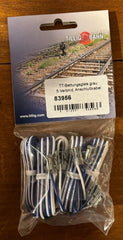 Tillig 83956, Bettungsgleis grau Schienenverbinder mit Anschlusselement / TT