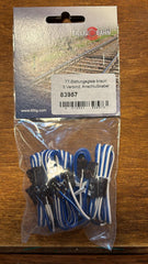 Tillig 83957, Bettungsgleis braun Schienenverbinder mit Anschlusselement / TT