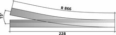 Tillig 85195, Dreischienen-Schmalspurweiche rechts H0/H0e-H0