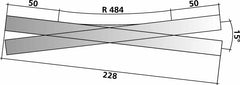 Tillig 85395, Einfachkreuzungsweiche 15°, / H0