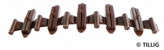 Tillig 85502, 20 Isolierschienenverbinder, braun