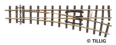 Tillig 85637, Weiche rechts 18°, Abzweig 18°, Radius 409, Länge 128 mm / H0e