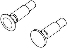 Weinert 86001, Nicht durchstoßende Federpuffer, Bausatz / H0