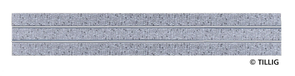 Tillig 87501, Gerades Gleis Pflastersteine, Länge 316,8 mm, /H0