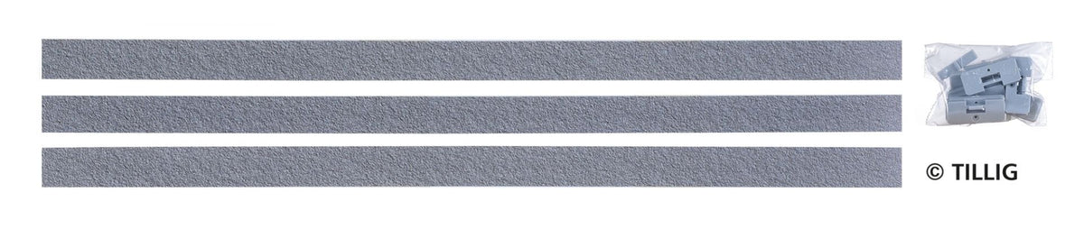 Tillig 87819, Bodenfläche Asphalt/Beton, Länge 316,8 mm, / H0