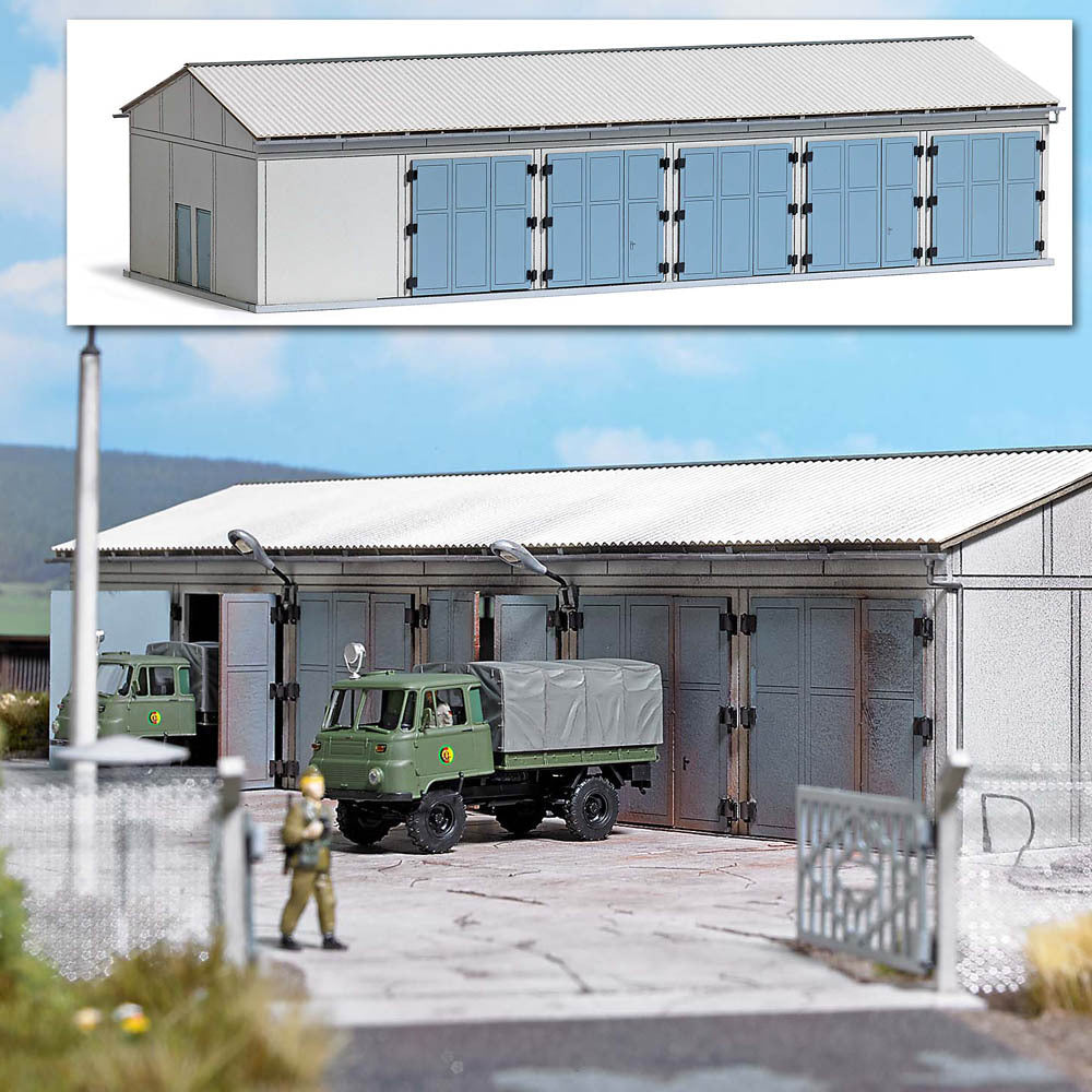 Busch 8808, Fahrzeughalle, Bausatz / TT