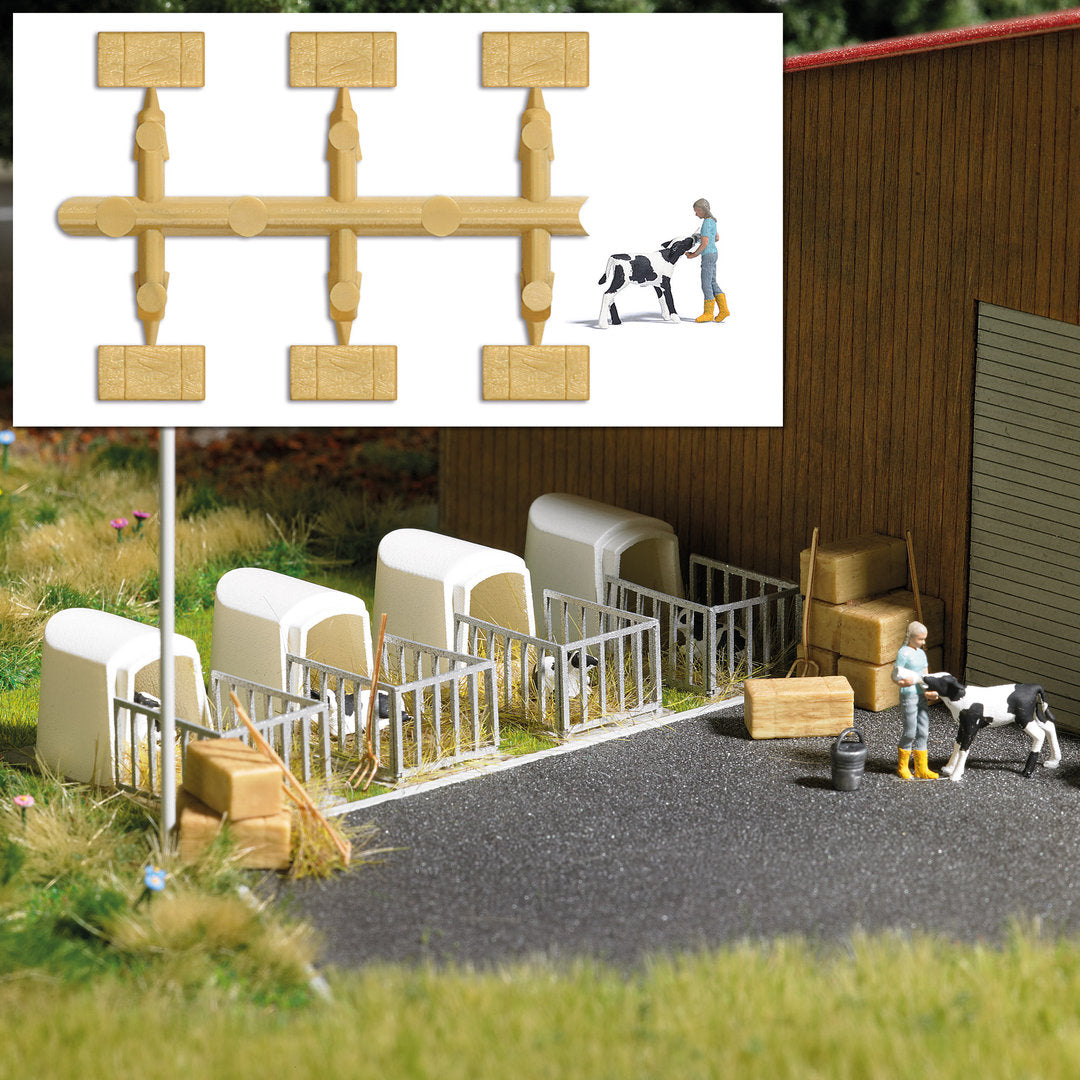 Busch 8866, Action-Set: Kälberfütterung, Bausatz, / TT