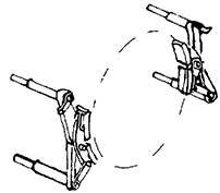 Weinert 8935, Bremsbacken mit einem Bremseisen für Raddurchmesser von 16,5 bis 17,5 mm, Bausatz / H0