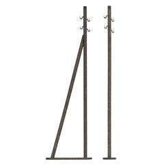 Busch 8953, 2 Holzmasten für Freileitung / TT