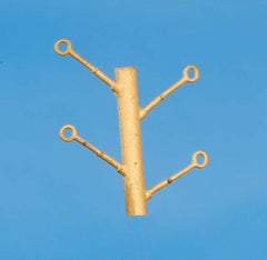 MMC 900054, Griffstange mit Ring und Befestigungsflansch für Dampfloks, 4 St., / TT