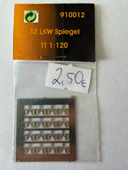 Hädl 910012 – 32 LKW-Spiegel – Ätzteile, unlackiert / TT
