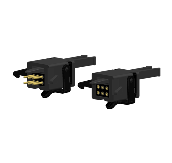 Brawa 93717, 6-polige elektrische Kupplung für NEM Normschacht, / H0