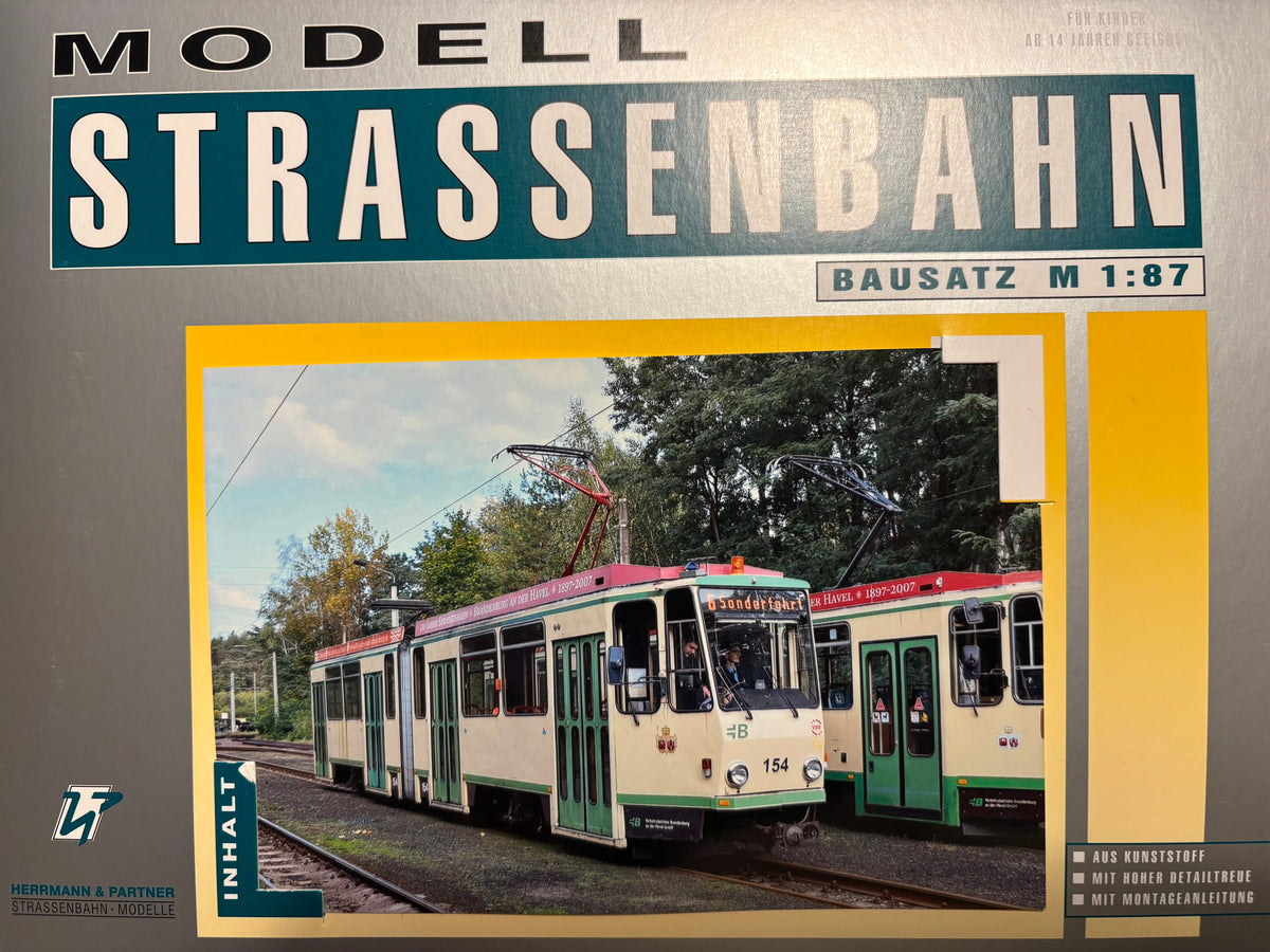 Herrmann & Partner 22071/A, Straßenbahn TATRA KT4D - Brandenburg, Bausatz / H0m